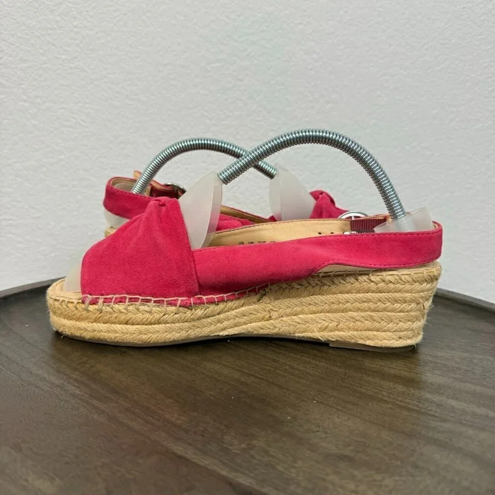 Franco Sarto Women's Pirouette Espadrille Bow Tie Slingback Wedge Sandal 9.5M